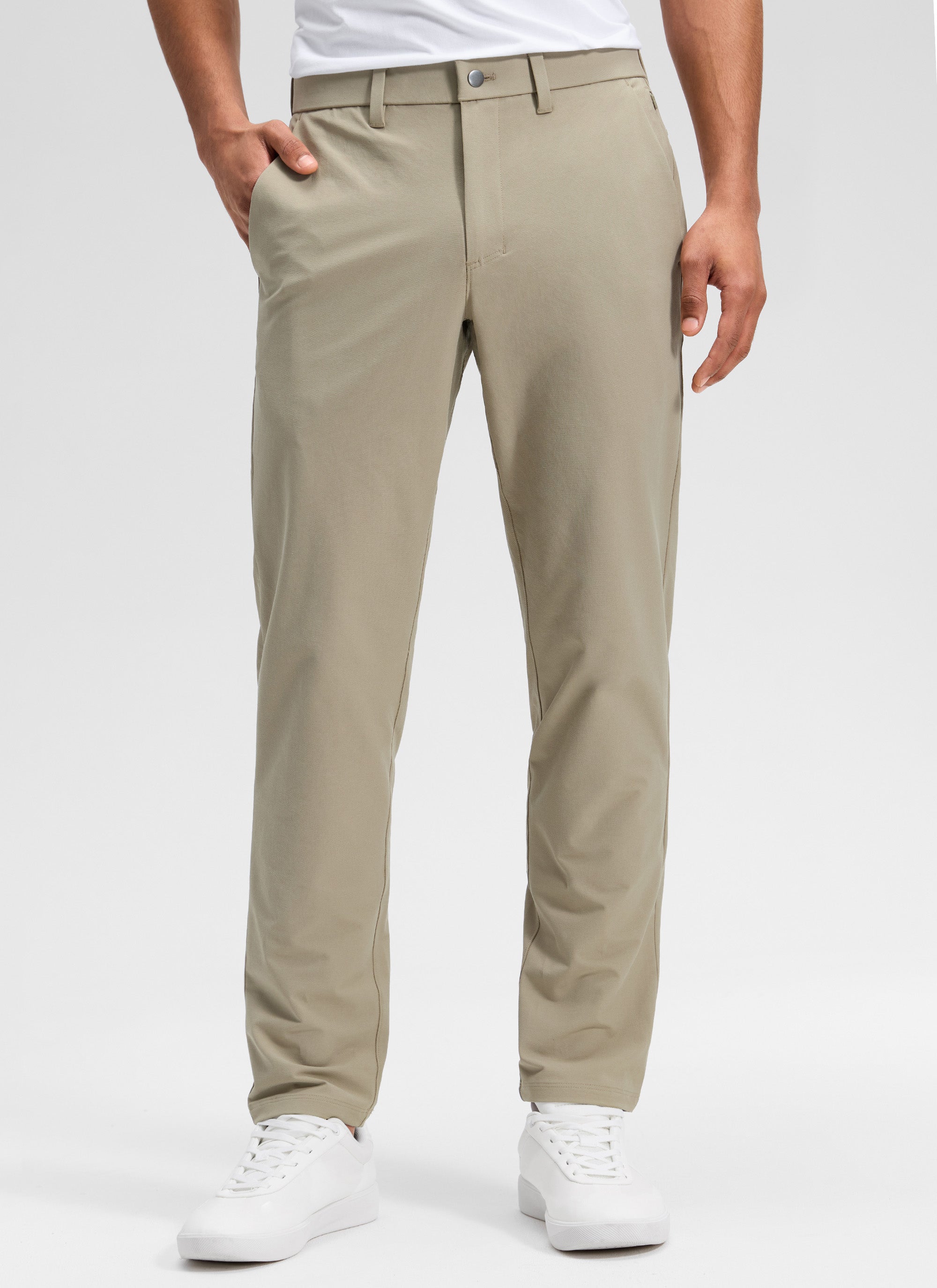 CRZ YOGA Man's Stretch Cotton Golf Mid Rise Pocket Chino Pant 30