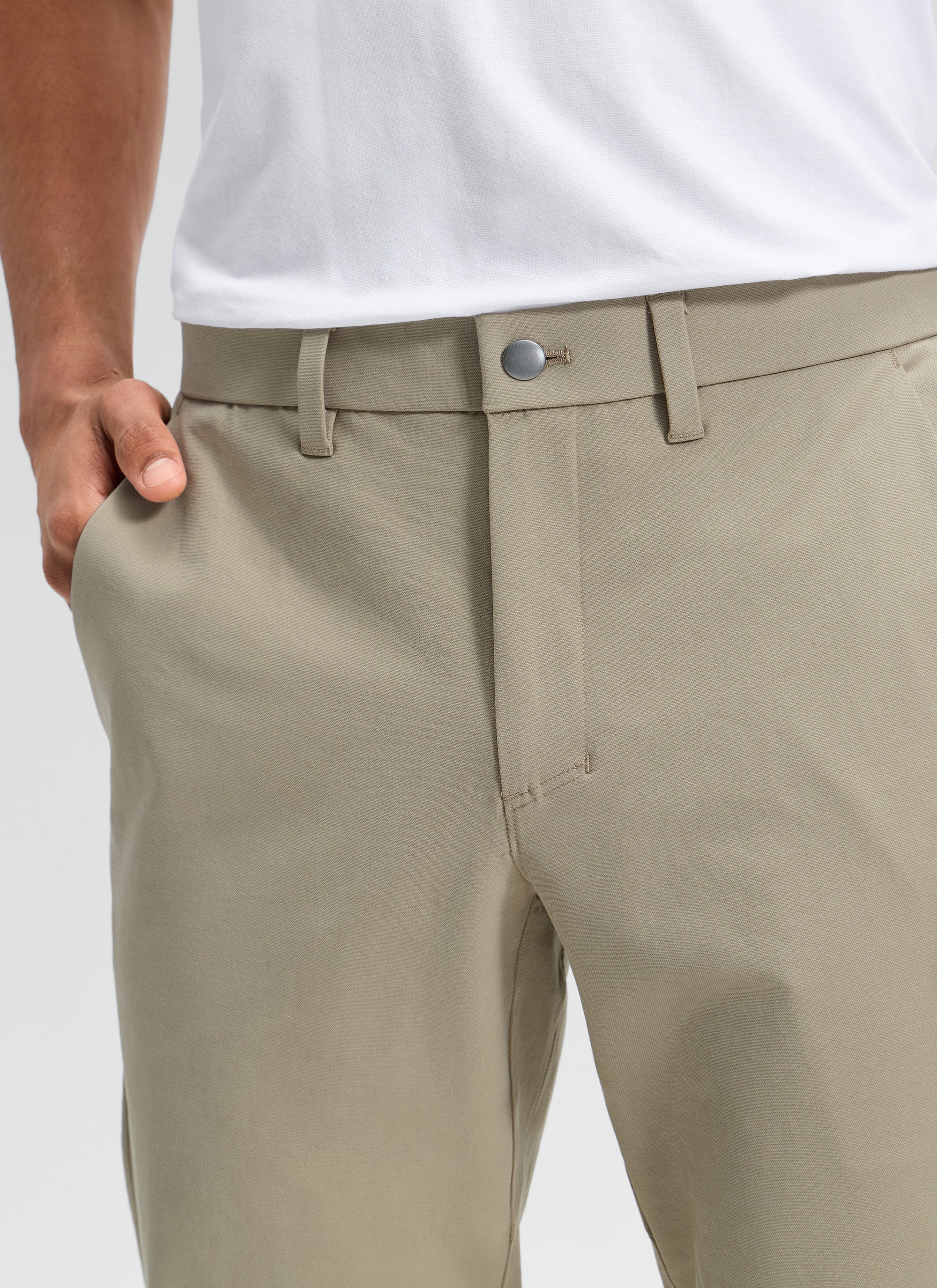 CRZ YOGA Man's Stretch Cotton Golf Mid Rise Pocket Chino Pant 30