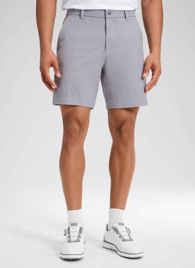 CRZ YOGA Men's Stretch Cotton Golf Mid Rise Pocket Chino Shorts 7