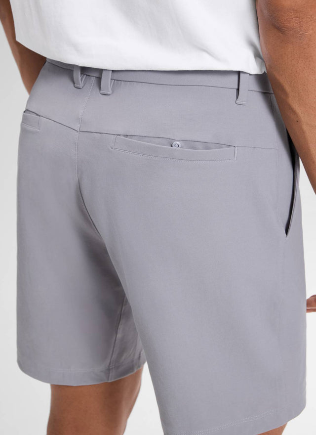 CRZ YOGA Men's Stretch Cotton Golf Mid Rise Pocket Chino Shorts 7