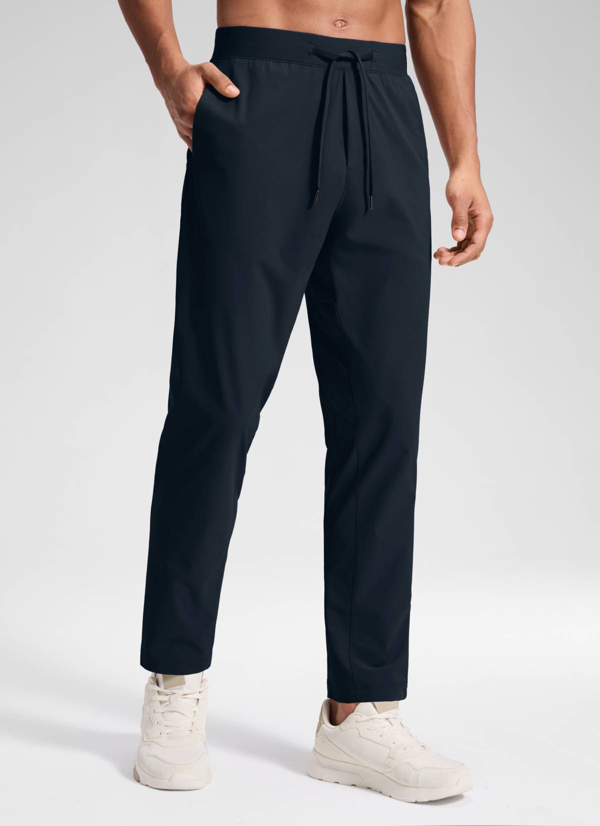 CRZ YOGA Mens Motion Workout Daily Mid Rise Drawstring Pocket Pant 30