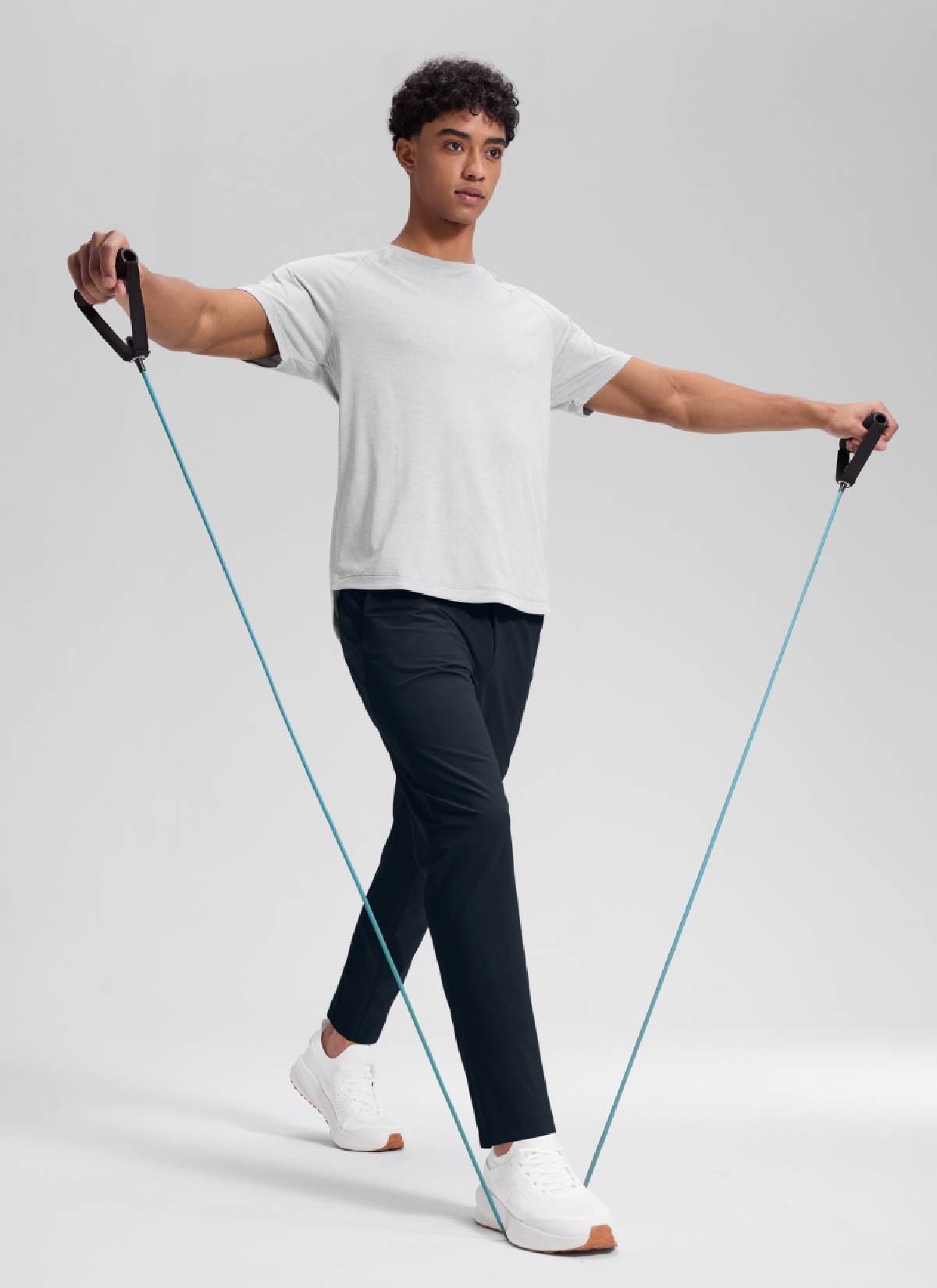 CRZ YOGA Mens Motion Workout Daily Mid Rise Drawstring Pocket Pant 30
