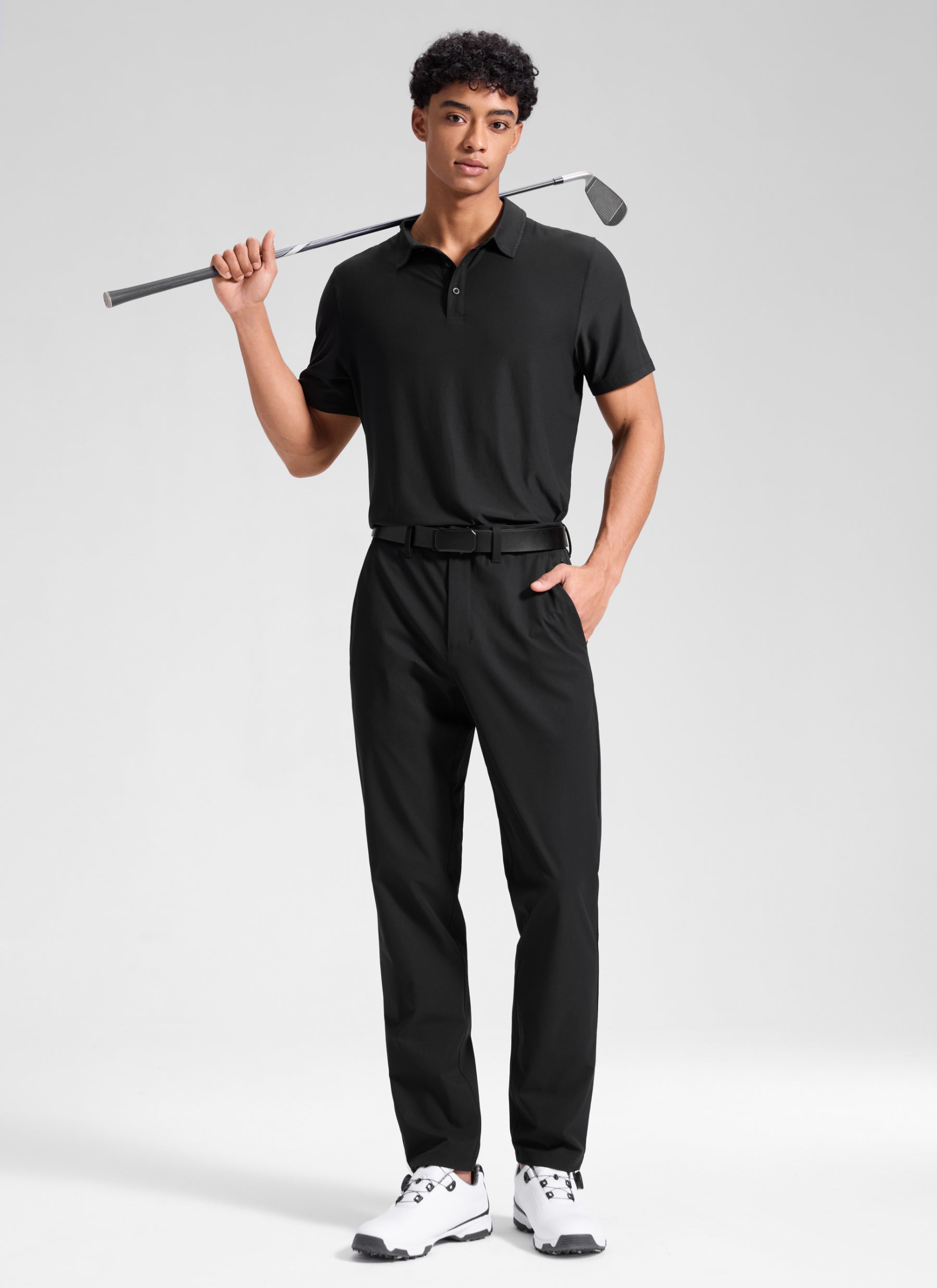 CRZ YOGA Men's BreezeLite Lightweight Golf Mid Rise Pocket Pant 30