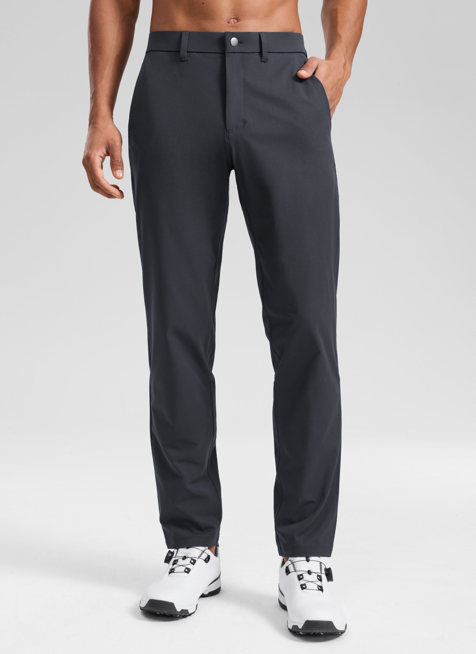 CRZ YOGA Men's BreezeLite Lightweight Golf Mid Rise Pocket Pant 30