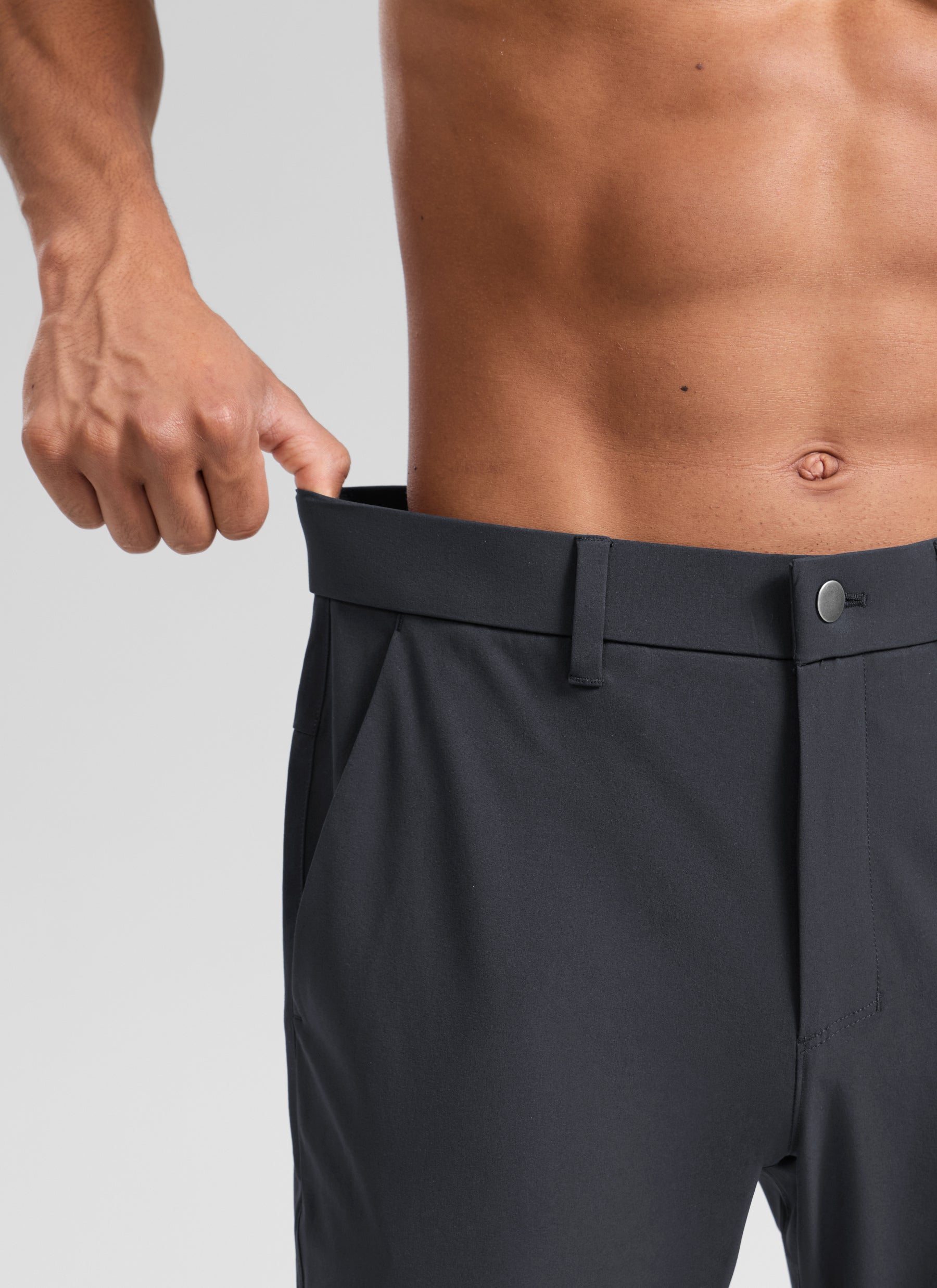 CRZ YOGA Men's BreezeLite Lightweight Golf Mid Rise Pocket Pant 32