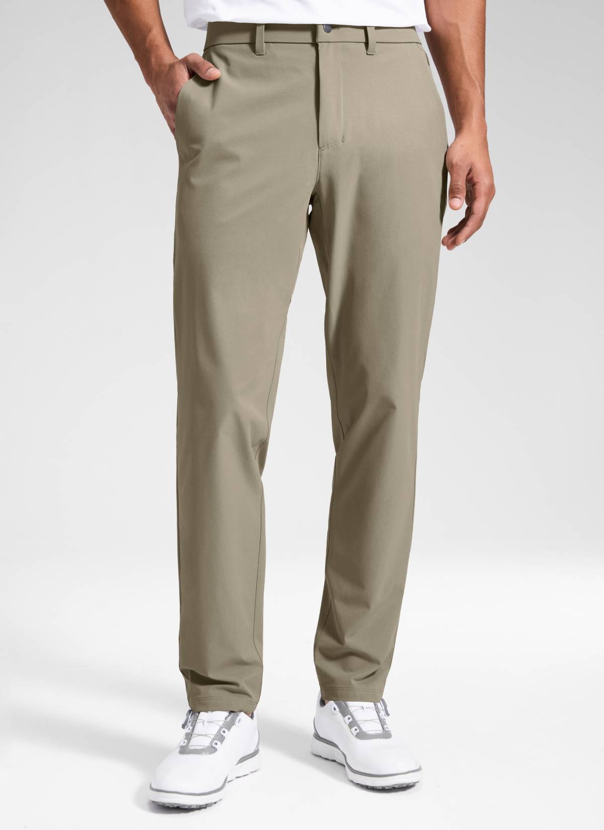 CRZ YOGA Men's BreezeLite Lightweight Golf Mid Rise Pocket Pant 30