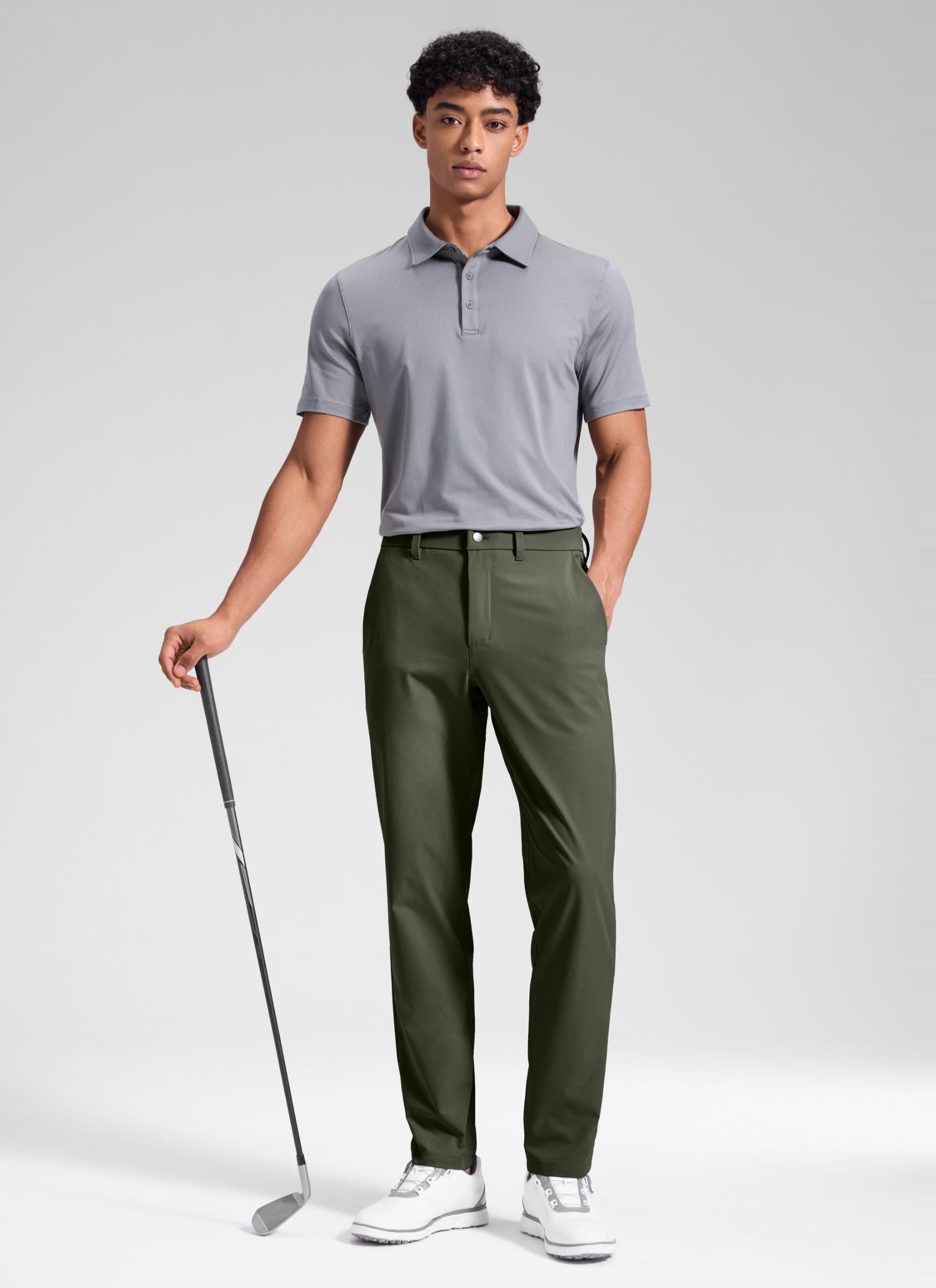 CRZ YOGA Men's BreezeLite Lightweight Golf Mid Rise Pocket Pant 32