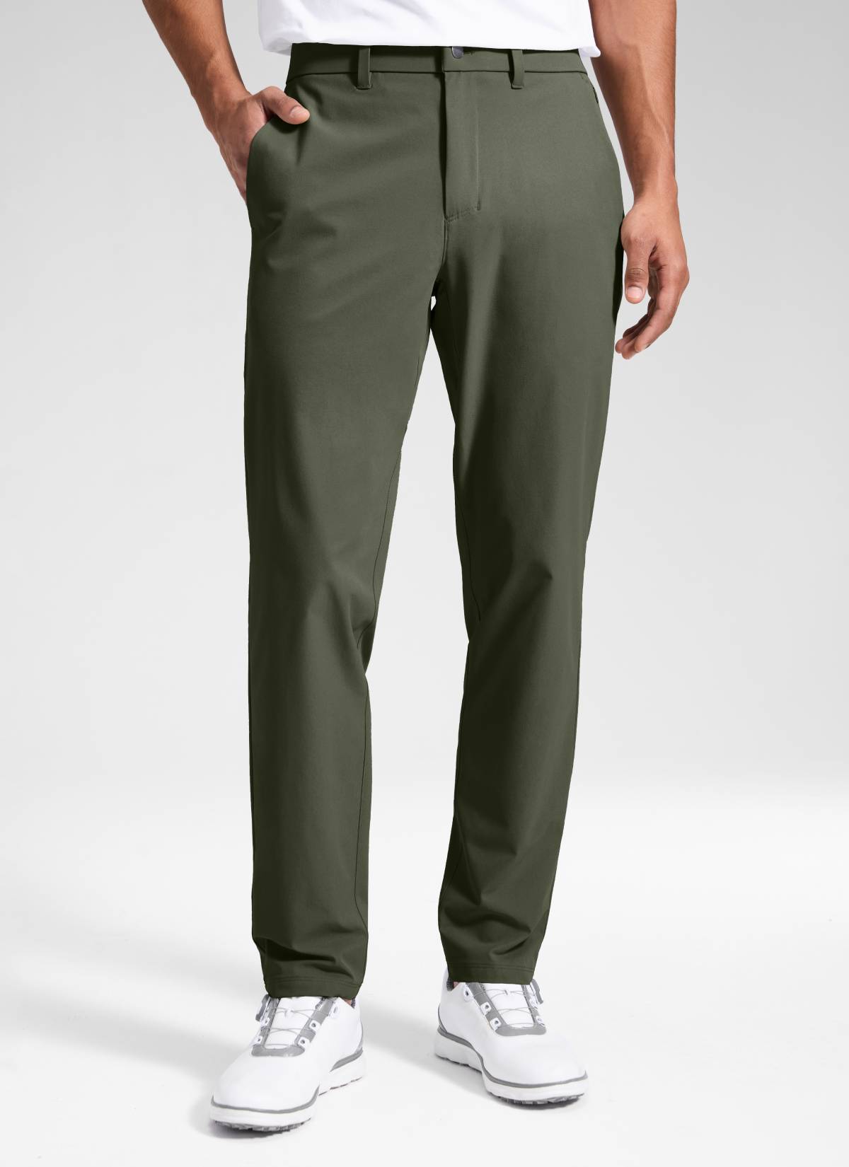 CRZ YOGA Men's BreezeLite Lightweight Golf Mid Rise Pocket Pant 32