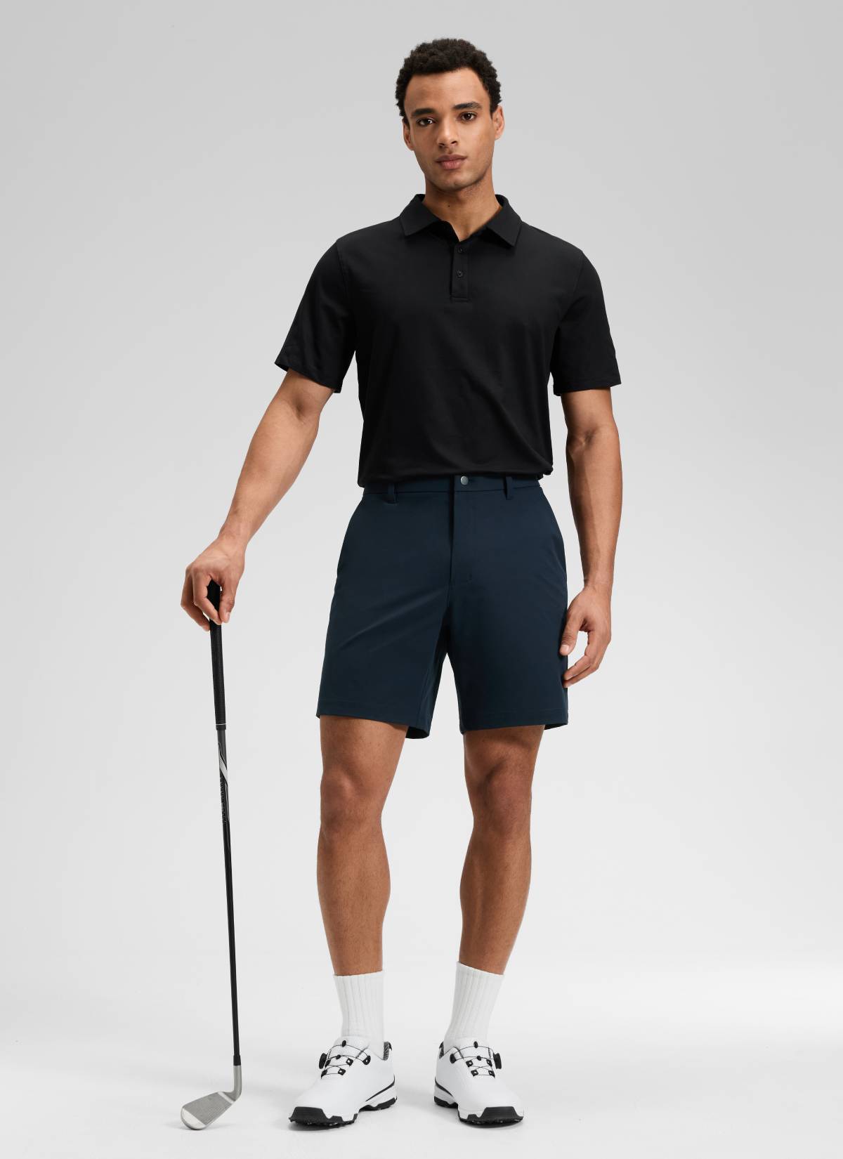 CRZ YOGA Men's BreezeLite Lightweight Golf Mid Rise Pocket Shorts 7
