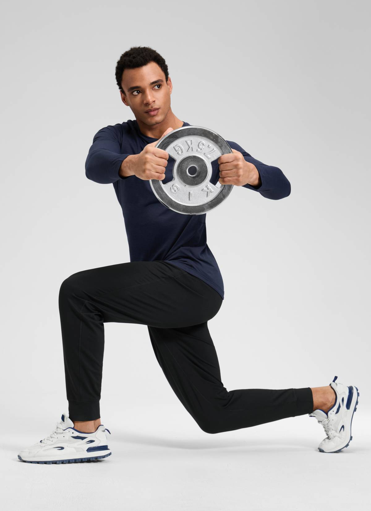 CRZ YOGA Men's Workout Casual Mid Rise Drawstring Pocket Jogger 29