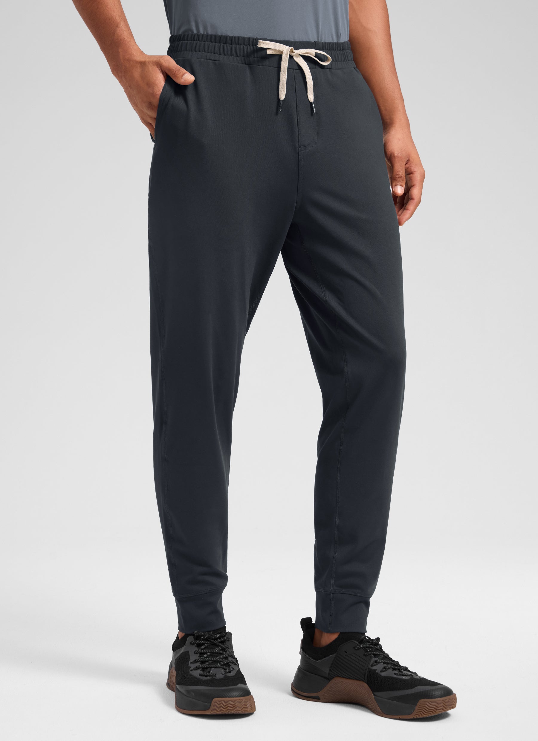 CRZ YOGA Men's Workout Casual Mid Rise Drawstring Pocket Jogger 29