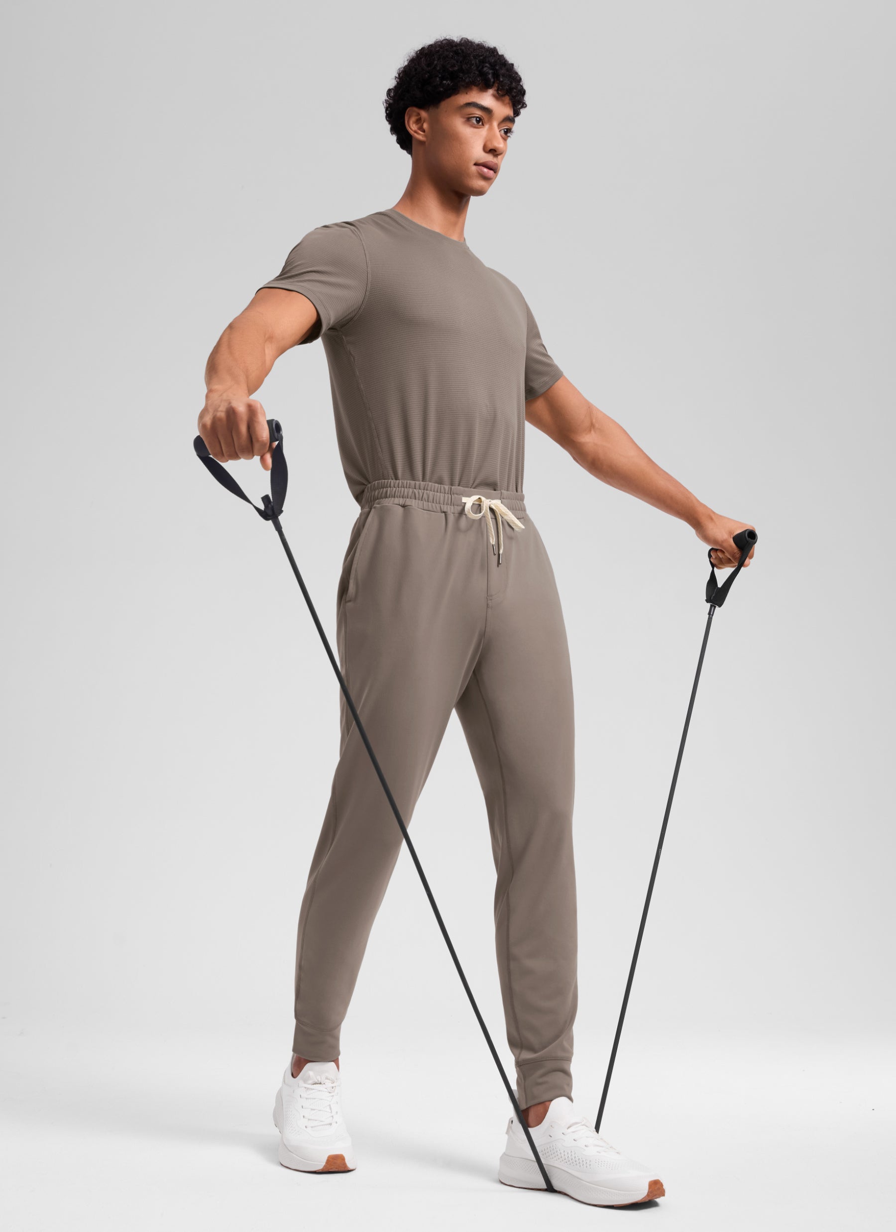 CRZ YOGA Men's Workout Casual Mid Rise Drawstring Pocket Jogger 29