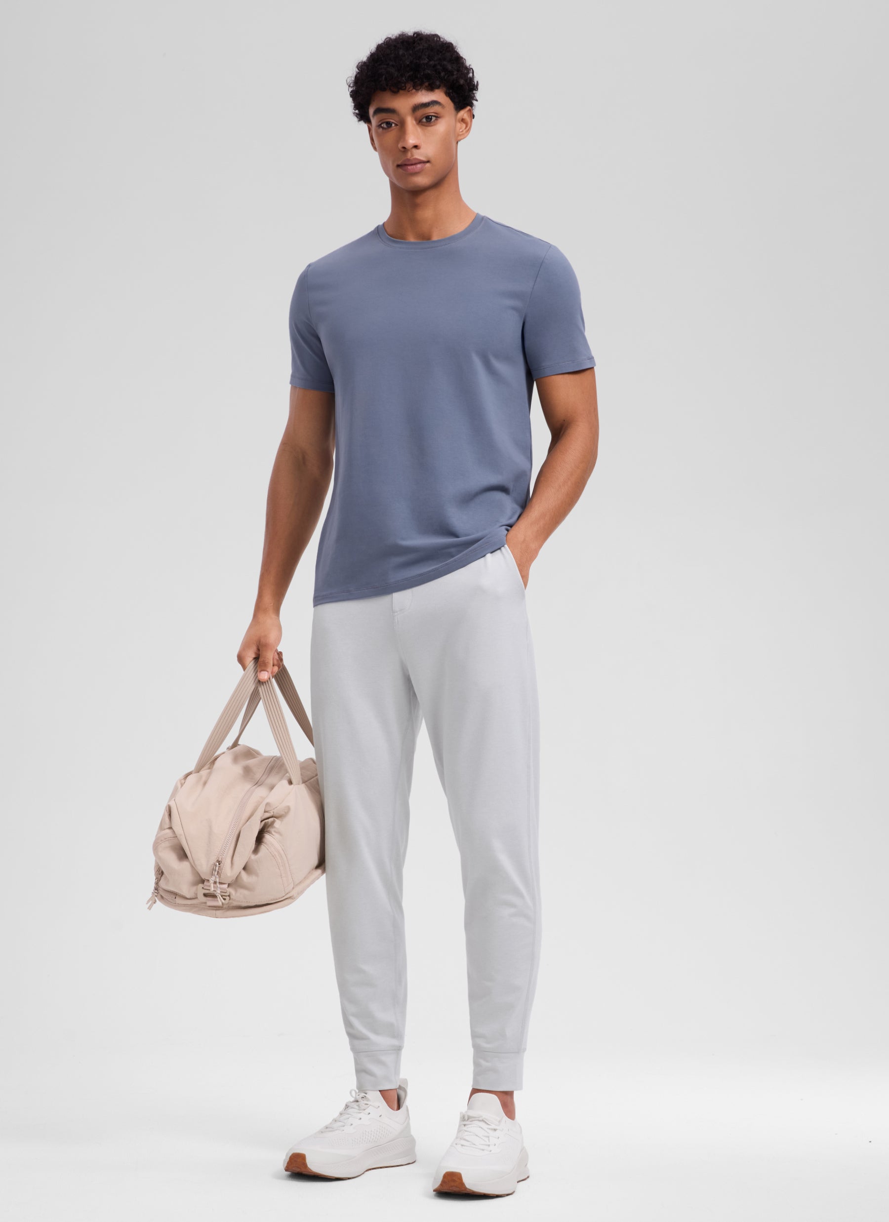 CRZ YOGA Men's Workout Casual Mid Rise Drawstring Pocket Jogger 29