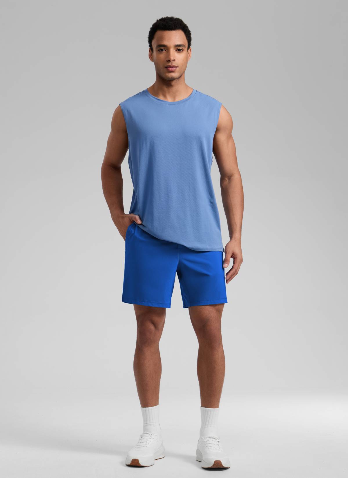CRZ YOGA Man's Feathery-Fit Soft Training Mid Rise Linerless Shorts 7