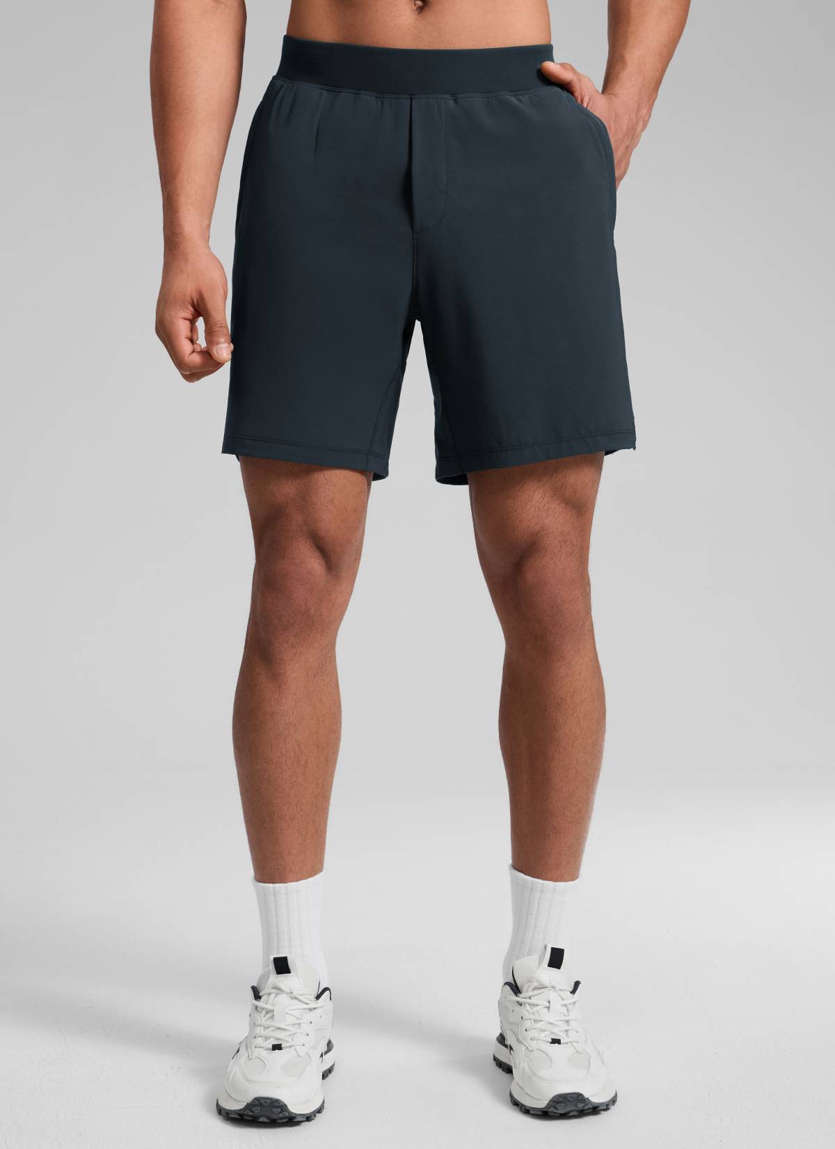 CRZ YOGA Man's Feathery-Fit Soft Training Mid Rise Linerless Shorts 7