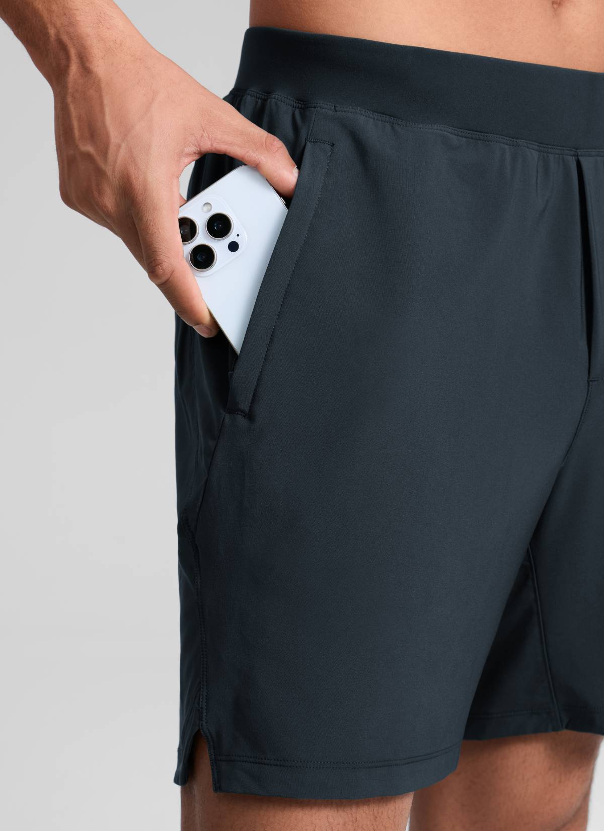 CRZ YOGA Man's Feathery-Fit Soft Training Mid Rise Linerless Shorts 7