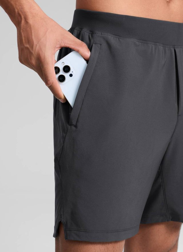 CRZ YOGA Man's Feathery-Fit Soft Training Mid Rise Linerless Shorts 7