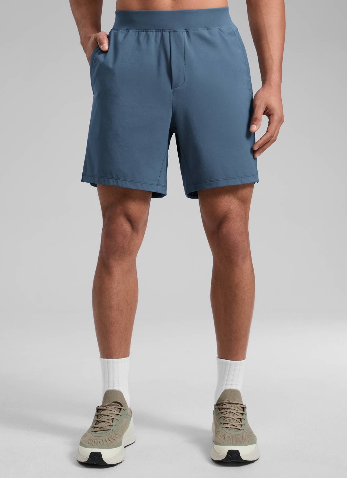 CRZ YOGA Man's Feathery-Fit Soft Training Mid Rise Linerless Shorts 7