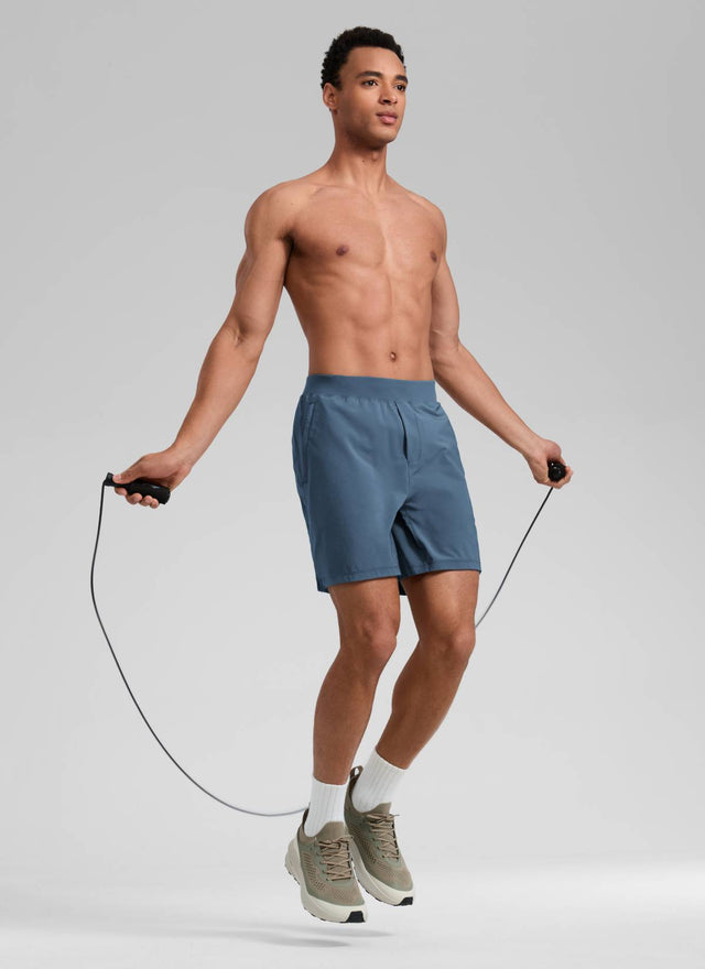 CRZ YOGA Man's Feathery-Fit Soft Training Mid Rise Linerless Shorts 7