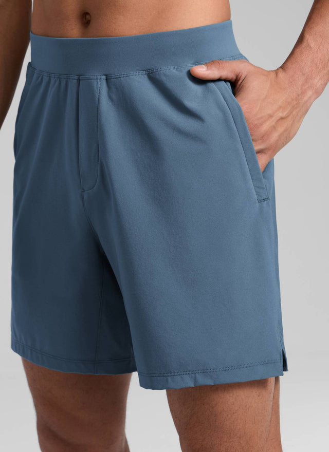 CRZ YOGA Man's Feathery-Fit Soft Training Mid Rise Linerless Shorts 7