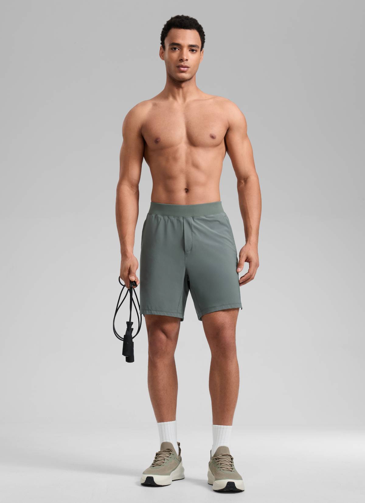 CRZ YOGA Man's Feathery-Fit Soft Training Mid Rise Linerless Shorts 7