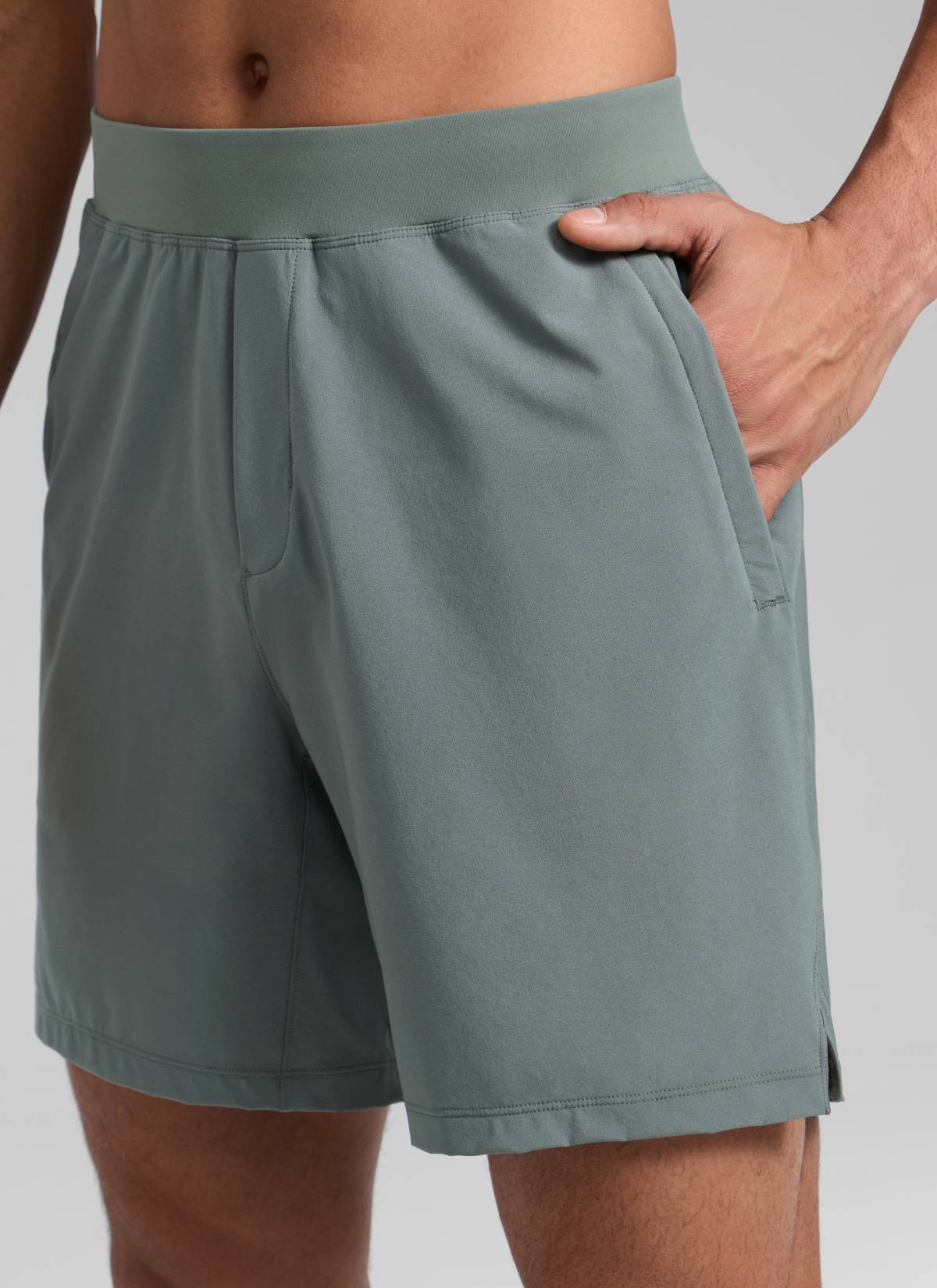 CRZ YOGA Man's Feathery-Fit Soft Training Mid Rise Linerless Shorts 7