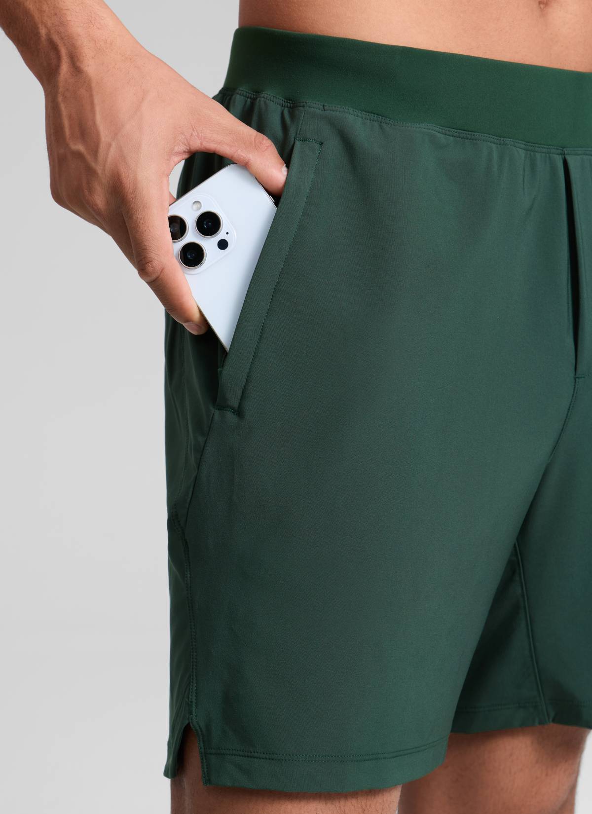 CRZ YOGA Man's Feathery-Fit Soft Training Mid Rise Linerless Shorts 7