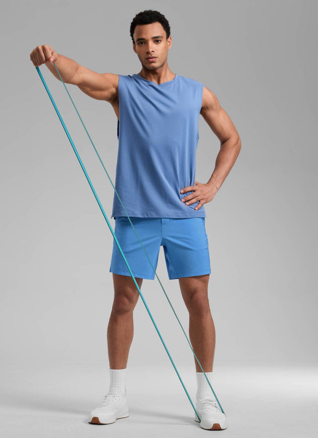 CRZ YOGA Man's Feathery-Fit Soft Training Mid Rise Linerless Shorts 7