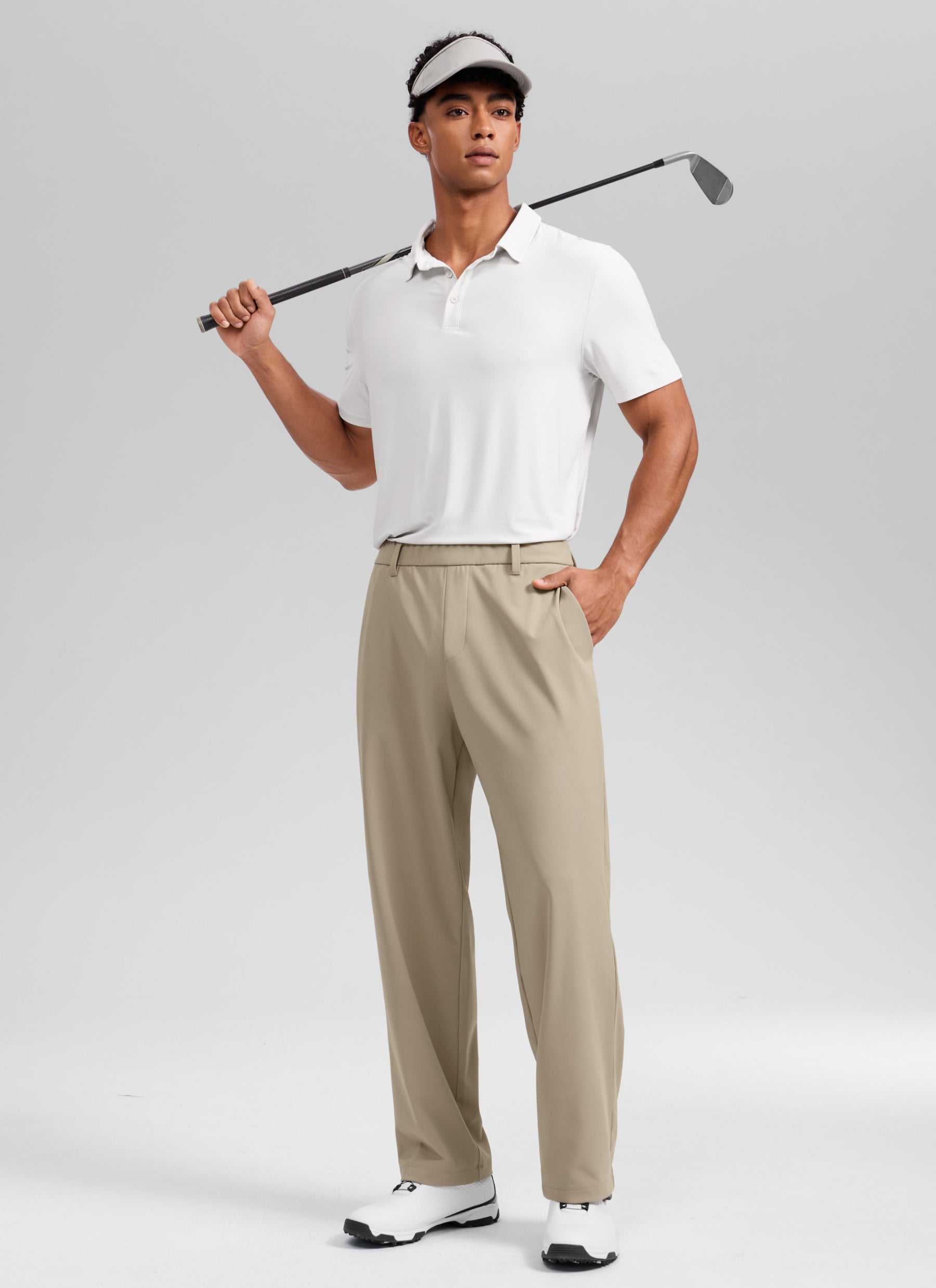 CRZ YOGA Men's 4-Way Stretch Casual Pocket Golf Quick-drying Pants 30
