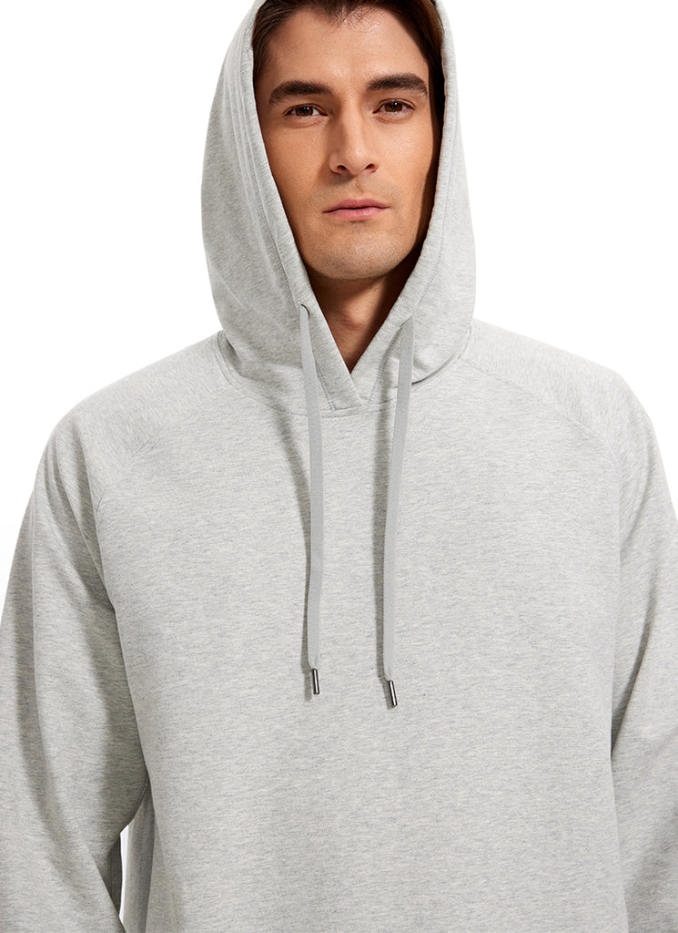 CRZ YOGA Men's Casual Outerwear Cotton Loose Fit Long Sleeve Hoodies Brown Purple