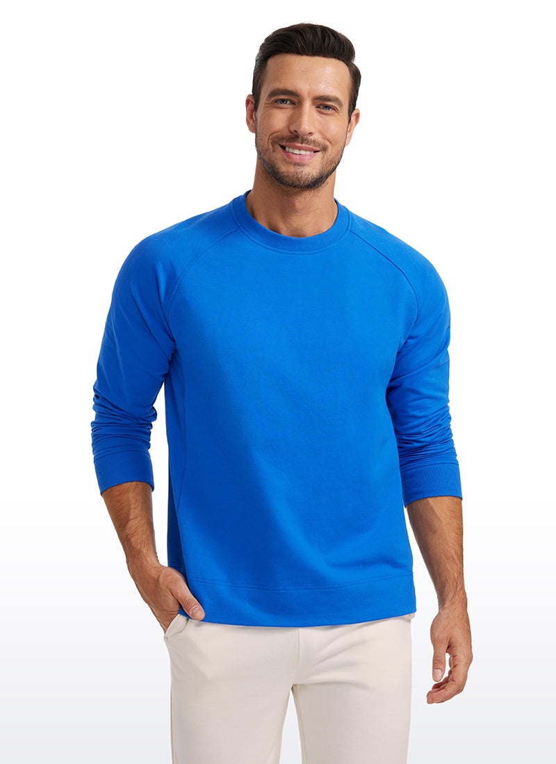 French Terry Pullover Sweatshirts with Zip Pockets