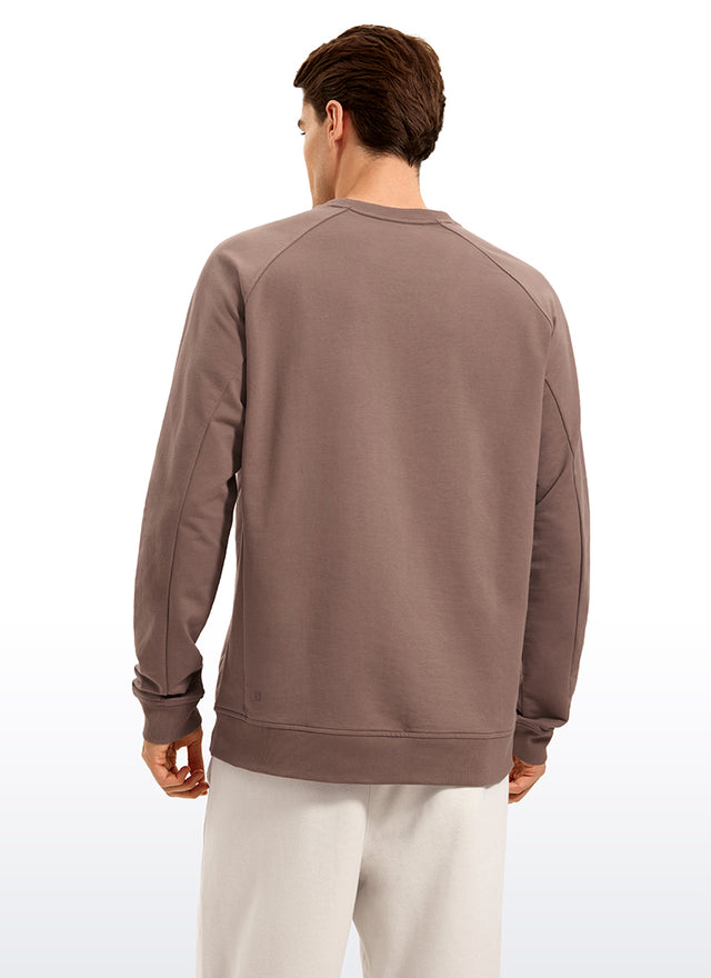 French Terry Pullover Sweatshirts with Zip Pockets