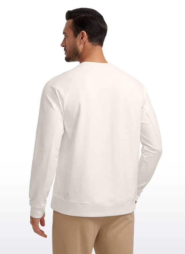 French Terry Pullover Sweatshirts with Zip Pockets