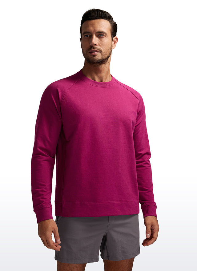 French Terry Pullover Sweatshirts with Zip Pockets