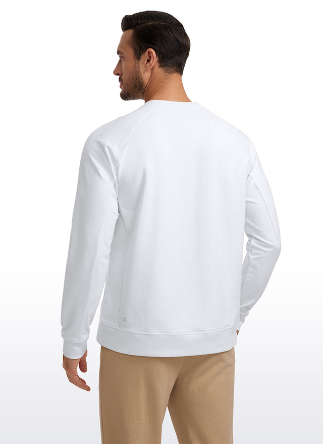 French Terry Pullover Sweatshirts with Zip Pockets