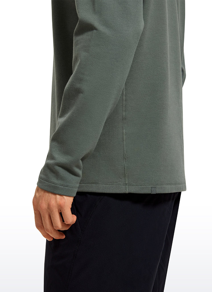 CRZ YOGA Men's Casual Classic Fit Pullover Sweatshirts Long Sleeves Anthracite