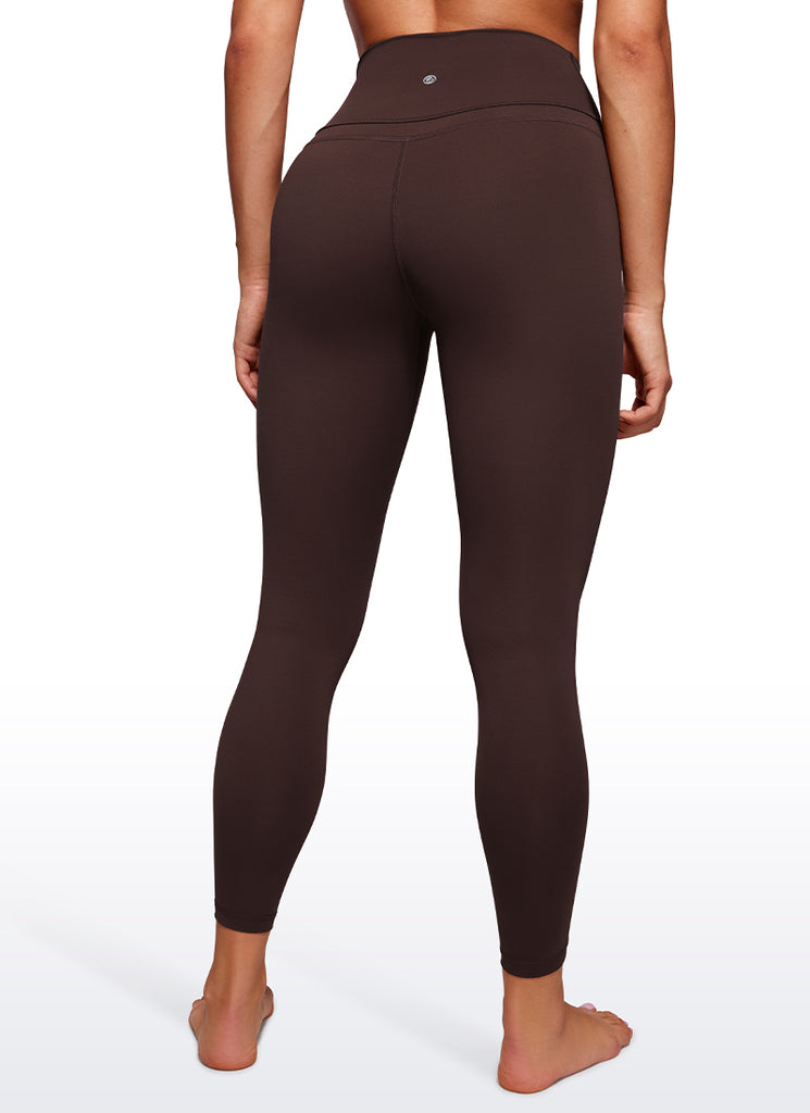 CRZ YOGA Women's Yoga Train High Rise Nakedfeel Leggings 25" 7/8 Pants Hot Fudge Brown