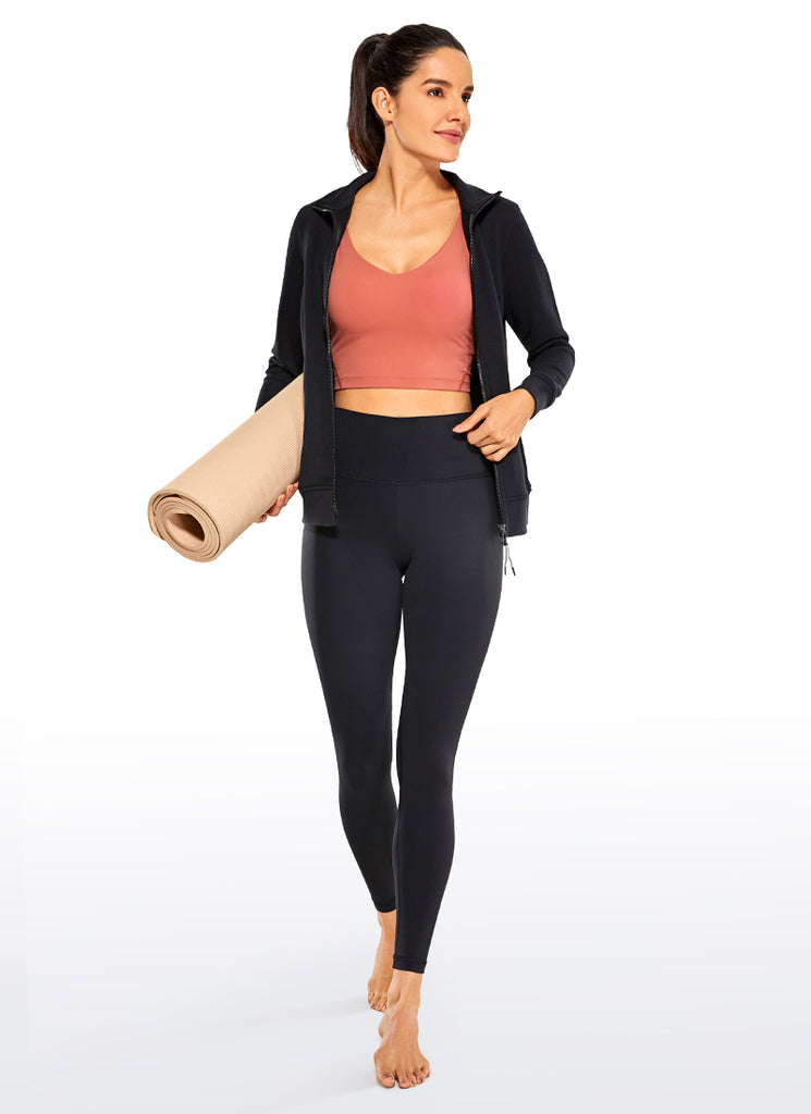 CRZ YOGA Women's Yoga Train High Rise Nakedfeel Leggings 25'' Black