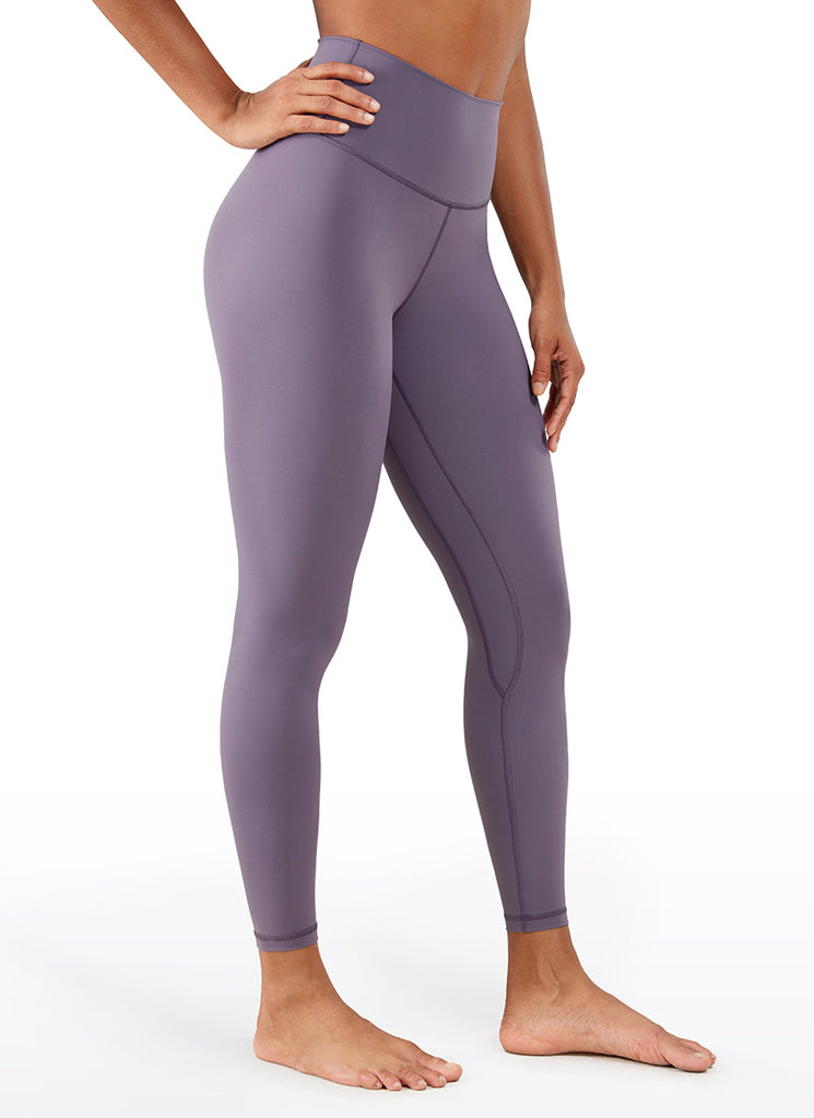 CRZ YOGA Women's Yoga Train High Rise Nakedfeel Leggings 25'' Mist Grey