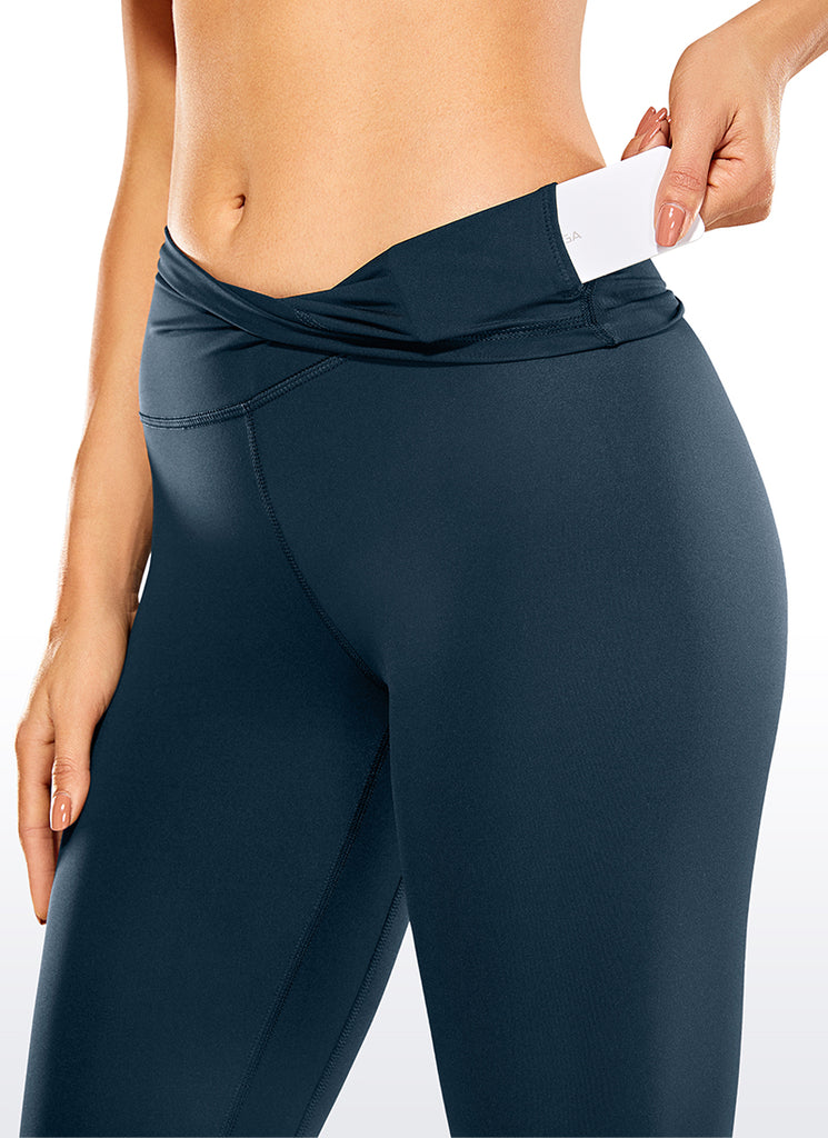 CRZ YOGA Women's Yoga Train High Rise Nakedfeel Leggings 25'' Dark Green