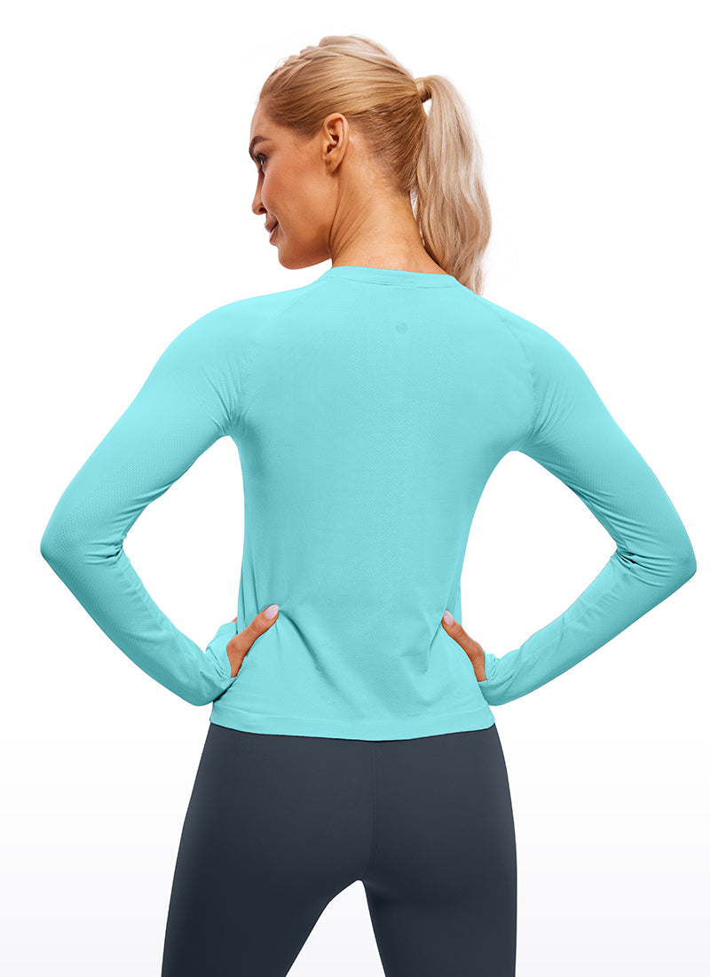 Seamless Long Sleeves with Thumbholes Shirts