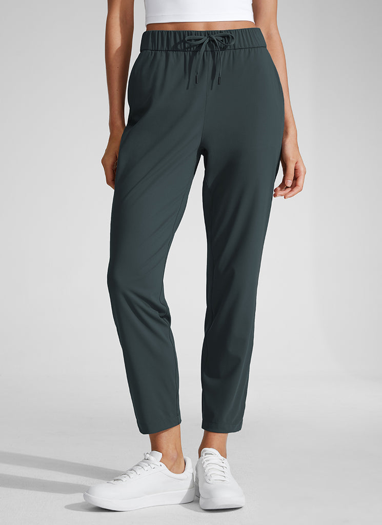 CRZ YOGA Women's Travel Slim Fit Stretch Drawstring 7/8 Pants 27'' Navy