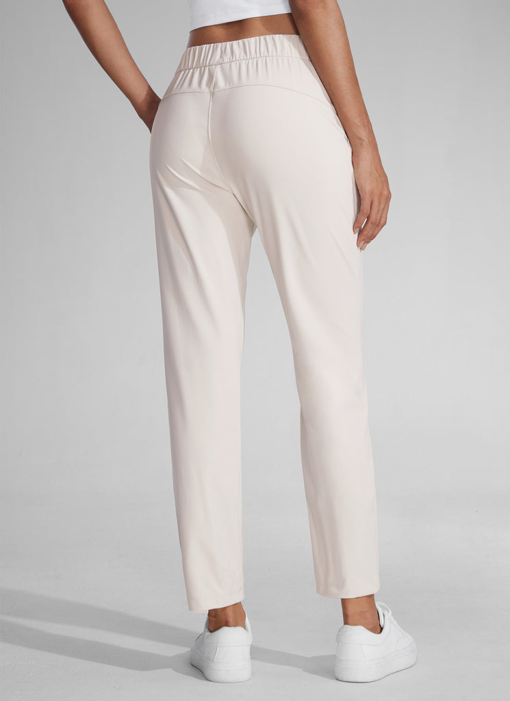 CRZ YOGA Women's Travel Slim Fit Stretch Drawstring 7/8 Pants 27'' Universe Blue