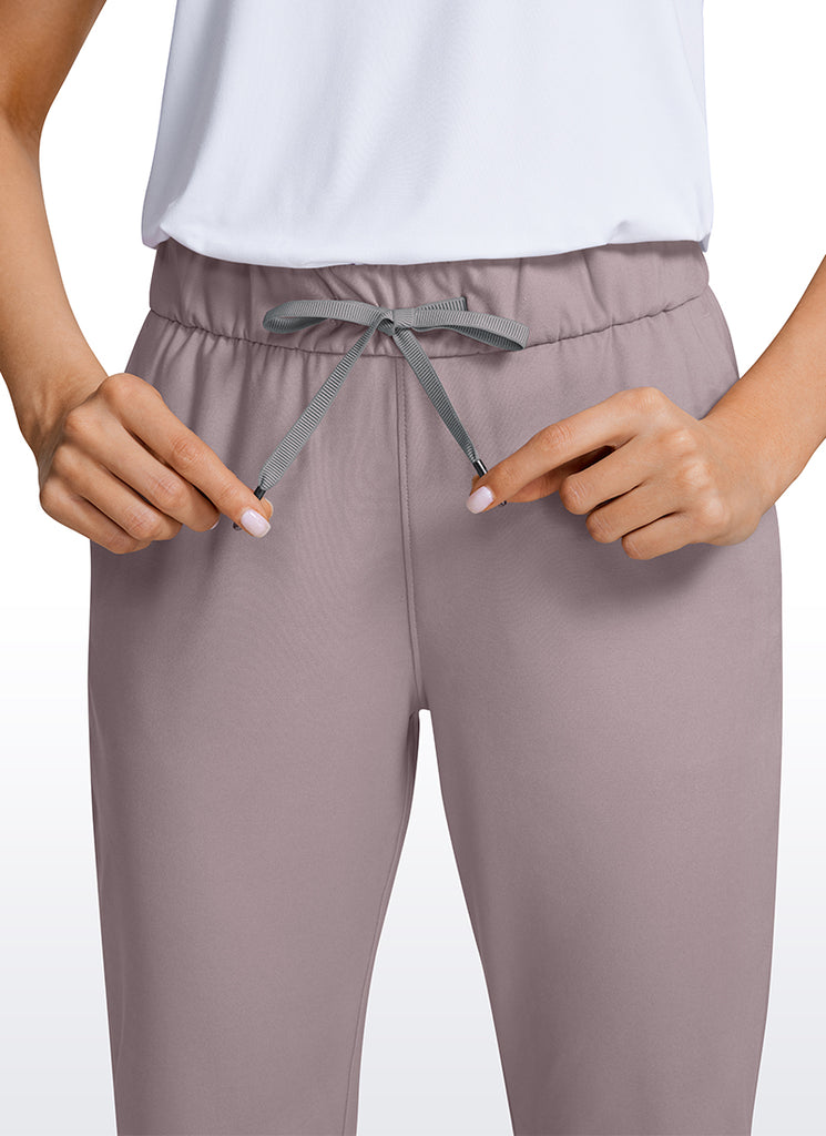 CRZ YOGA Women's Travel Slim Fit Stretch Drawstring Jogger 27'' Lunar Rock