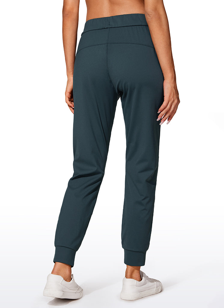 CRZ YOGA Women's Travel Slim Fit Stretch Drawstring Jogger 27'' Olive Green