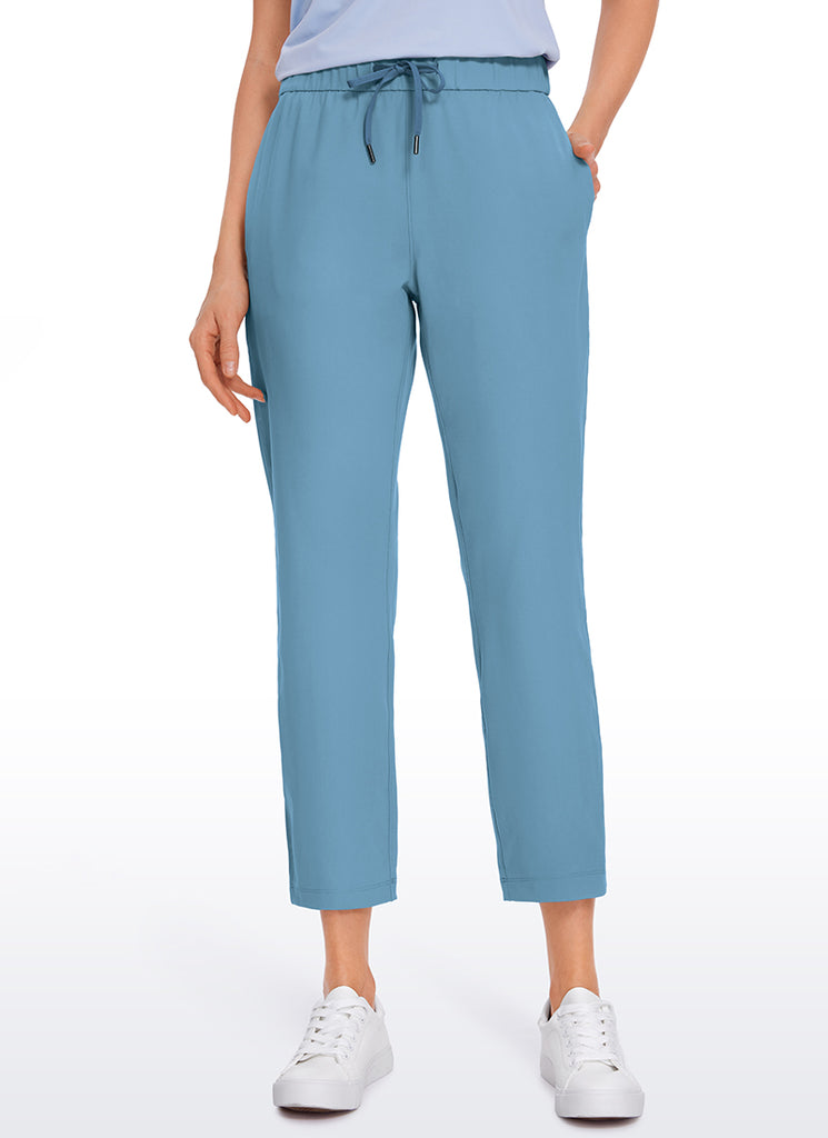 CRZ YOGA Women's Travel Slim Fit Stretch On the Travel Pants 25'' Dark Russet