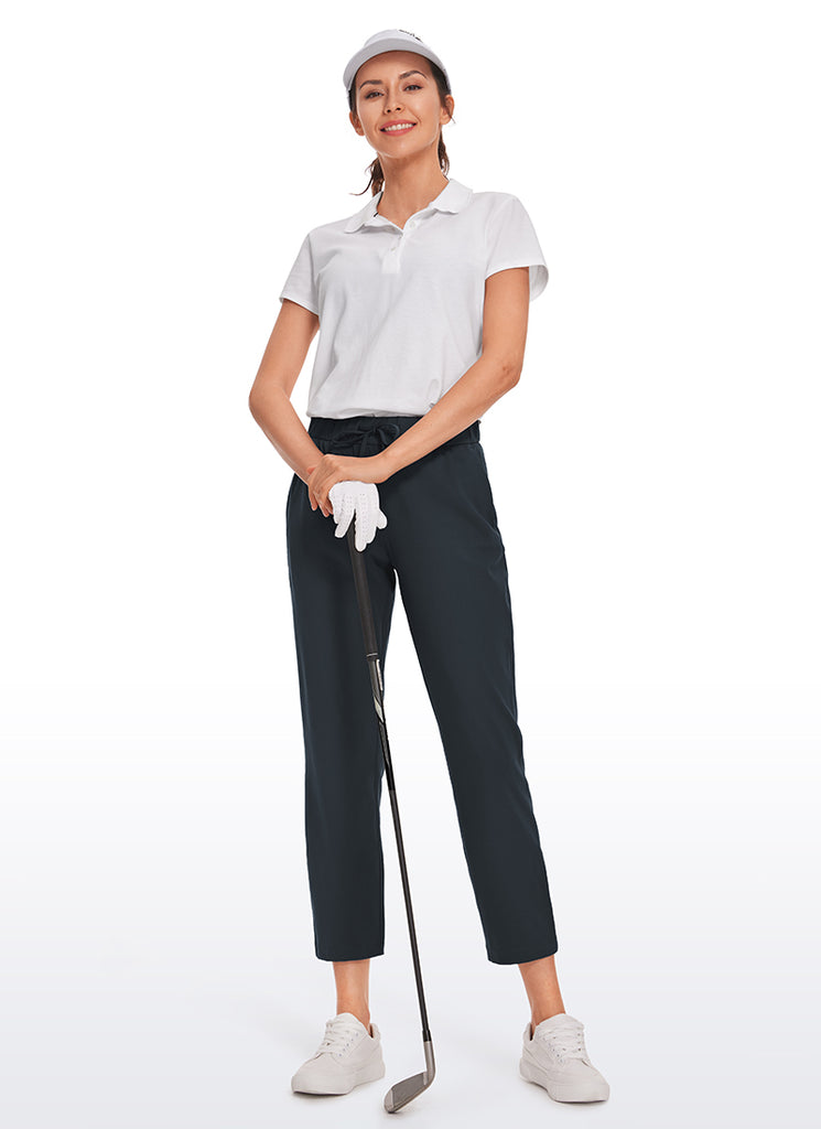 CRZ YOGA Women's Travel Slim Fit Stretch On the Travel Pants 25'' True Navy