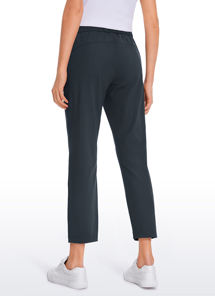 CRZ YOGA Women's Travel Slim Fit Stretch On the Travel Pants 25'' Green Ash