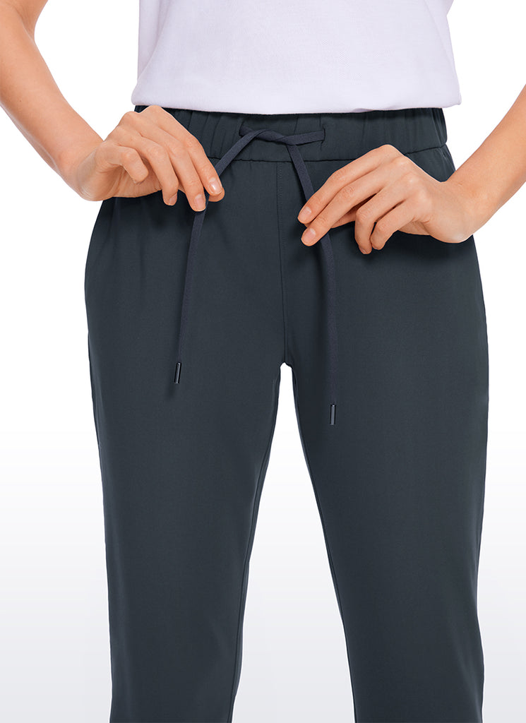 CRZ YOGA Women's Travel Slim Fit Stretch On the Travel Pants 25'' Melanite