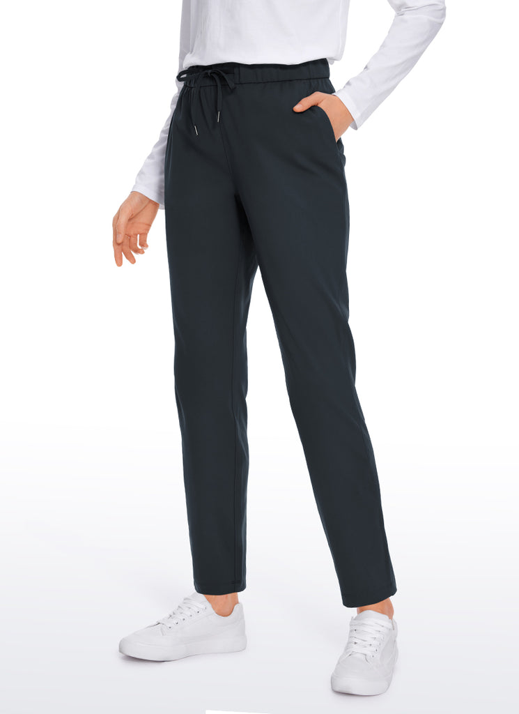 CRZ YOGA Women's Travel Slim Fit Stretch On the Travel Pants 29'' True Navy